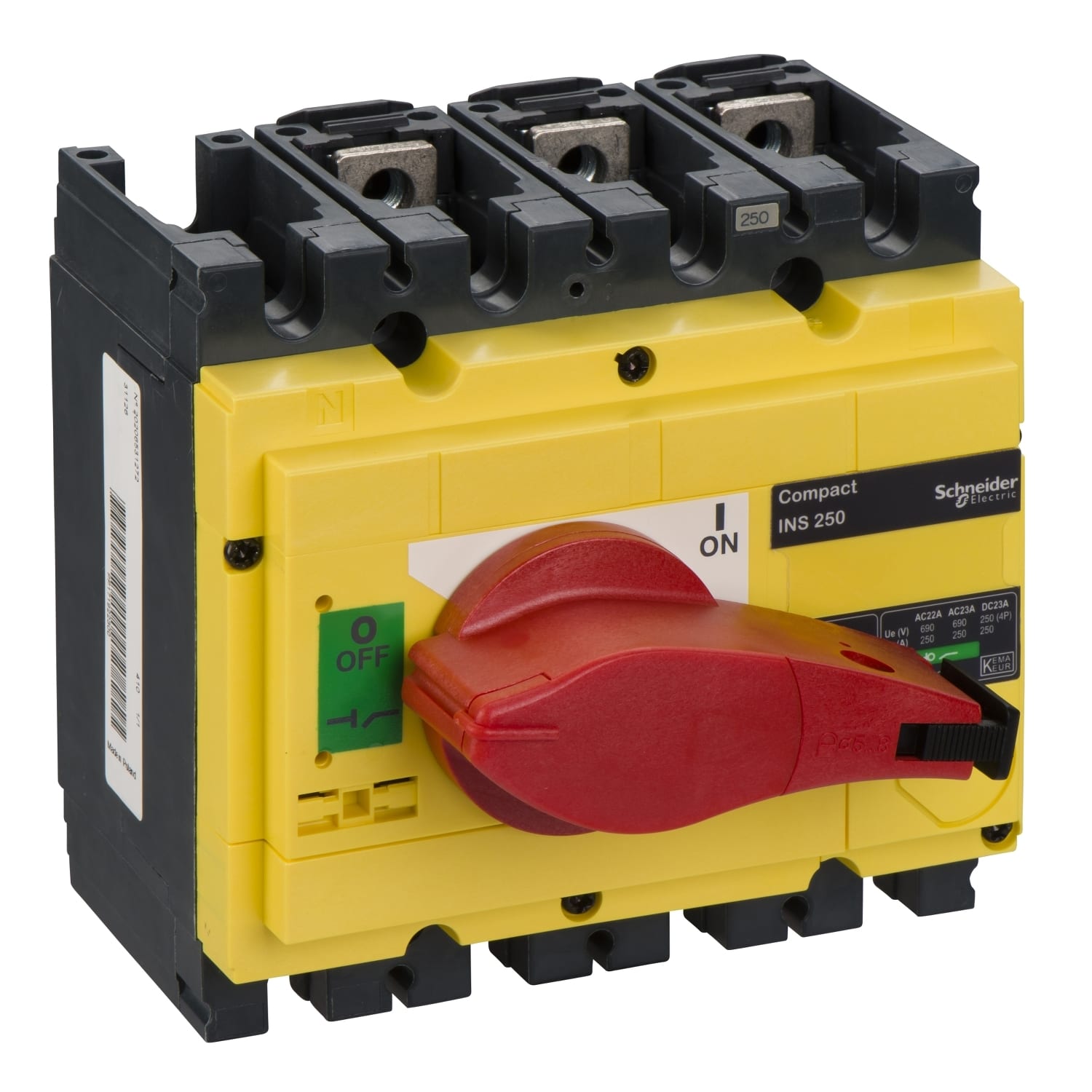 SCHNEIDER ELECTRIC SNR31126 INS250 FISSO ANT 3P MAN ROSSA