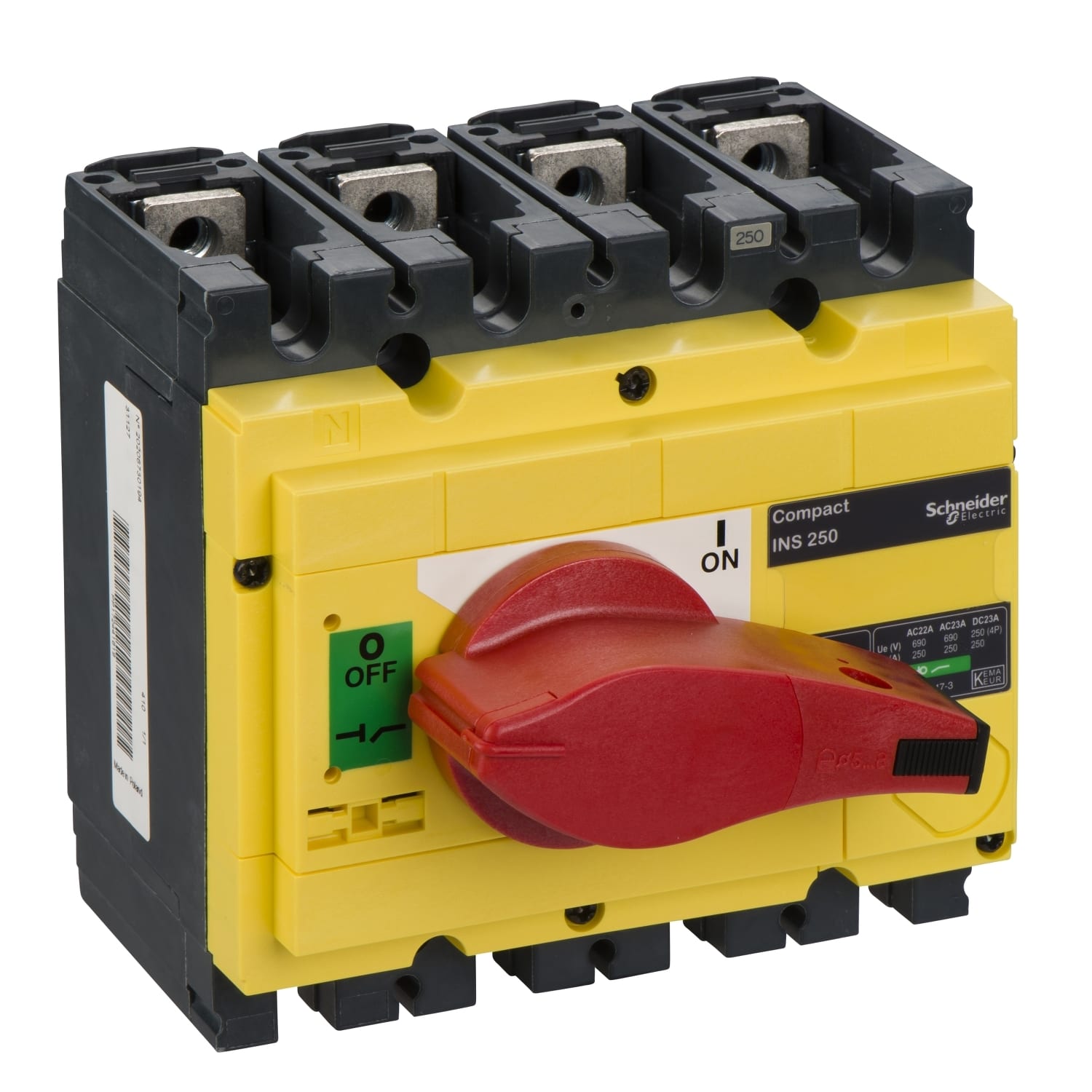 SCHNEIDER ELECTRIC SNR31127 INS250 FISSO ANT 4P MAN ROSSA
