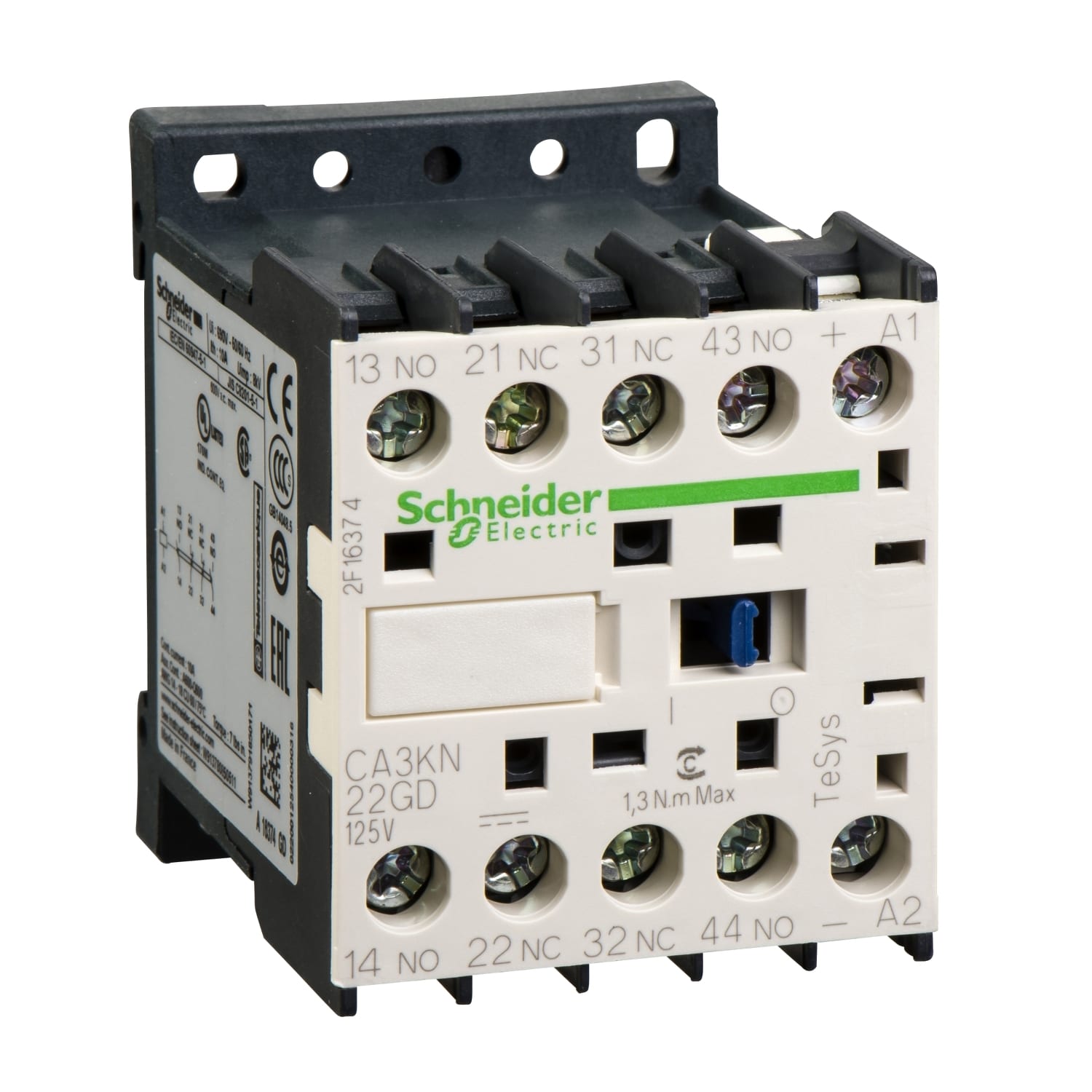 SCHNEIDER ELECTRIC SNRCA3KN22GD CONT.AUX. 2NC+2NO VITE 125V DC
