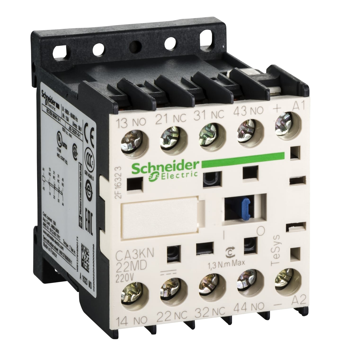 SCHNEIDER ELECTRIC SNRCA3KN22MD CONT.AUX. 2NC+2NO VITE 220V DC