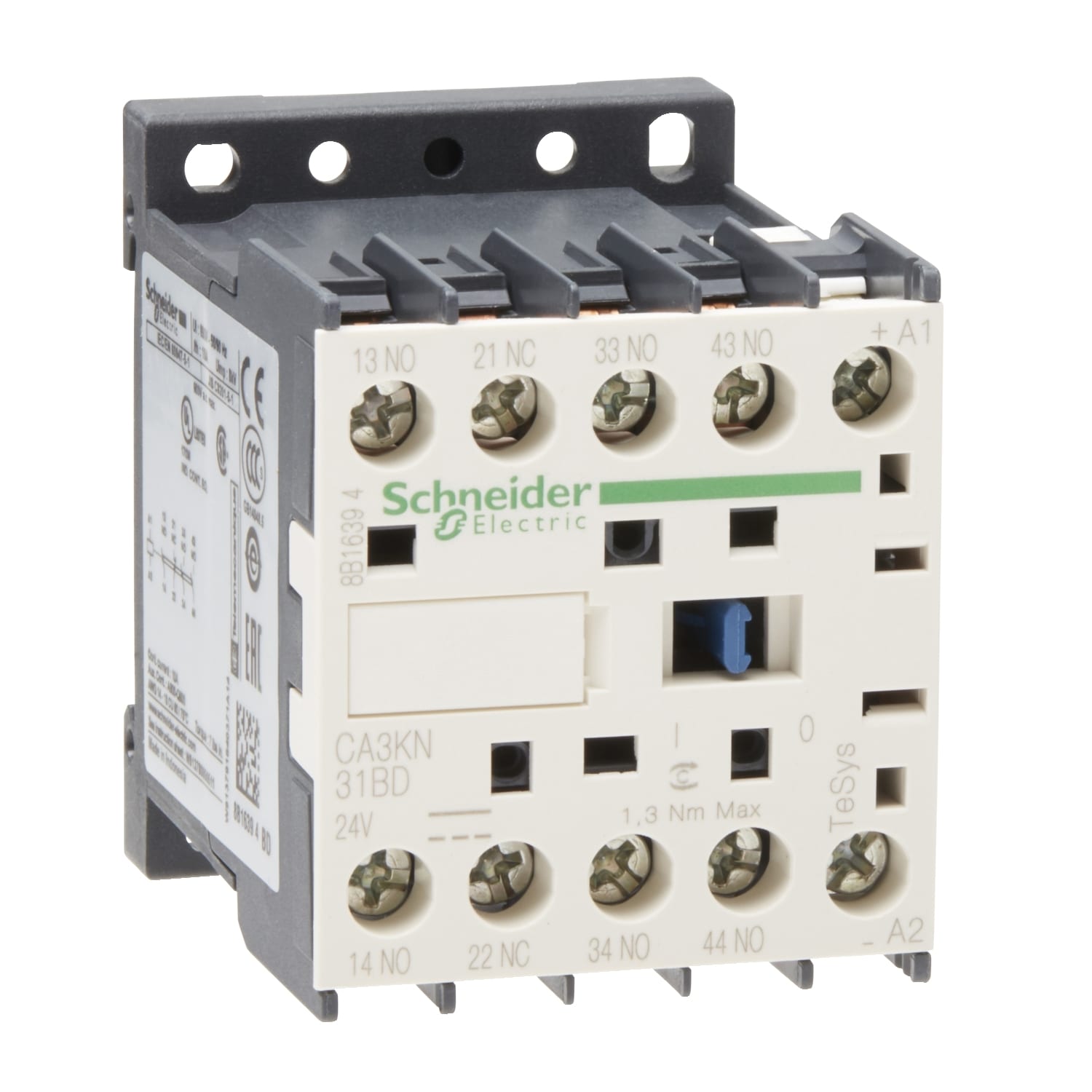 SCHNEIDER ELECTRIC SNRCA3KN31BD CONT.AUX. 3NO+1NC VITE 24V DC
