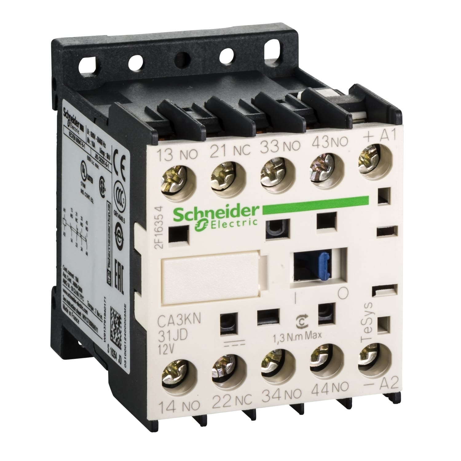 SCHNEIDER ELECTRIC SNRCA3KN31JD CONT.AUX. 3NO+1NC VITE 12V DC