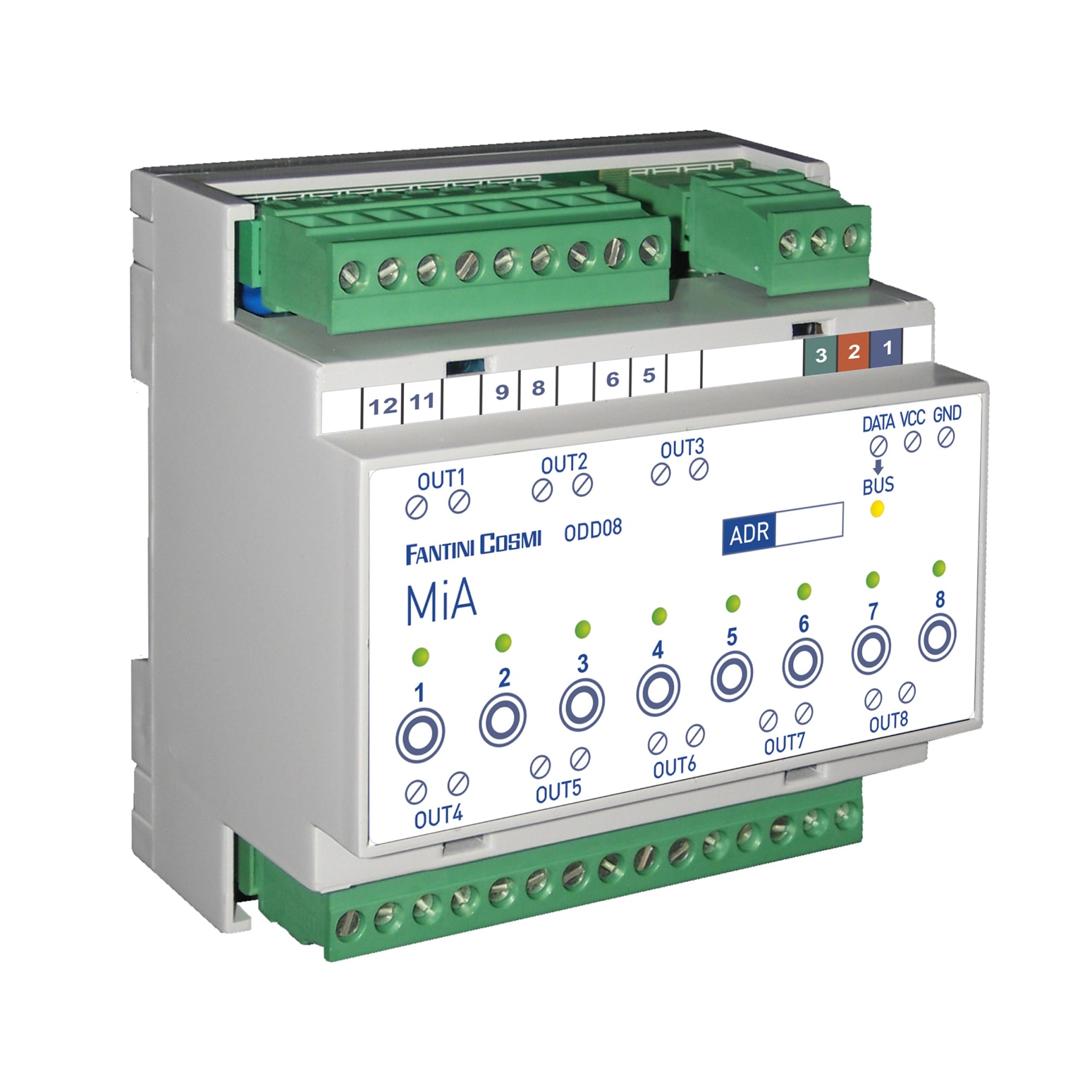 FANTINI COSMI SPA - FANODD08 MODULO 8 USCITE RELE 12A CON PULSANTI (