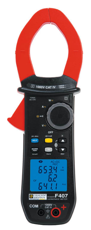 A.M.R.A. SPA - AMRP01120947 F407 MULTIMETRO A PINZA 1000AAC/1500A DC