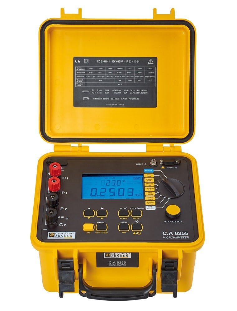 A.M.R.A. SPA AMRP01143221 CHAUVIN ARNOUX CA 6255 MICROHMMETRO 10A