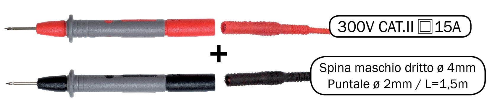 A.M.R.A. SPA - AMRP01295474Z PUNTALE 2MM+CAVO DRITTO(R/N)BL