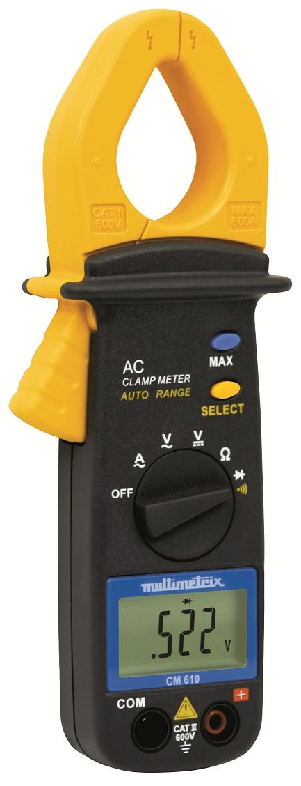 A.M.R.A. SPA - AMRP06232002 CM610 MULTIMETRO A PINZA600A AC, RMS, DI