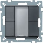 SCHNEIDER ELECTRIC - SNRMTN627614 Pulsantiera multifunzione doppia plus, antracite, SystemM