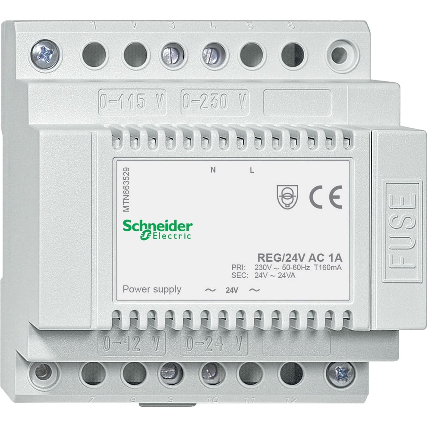 SCHNEIDER ELECTRIC SNRMTN663529 ALIMENT.REG.AC 24 V/1A GR.CHIARO