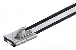 PANDUIT - PANMLTC4H-LP316 FASC. ACCIAIO 316 NYLON6.6 NERO (7.9X362