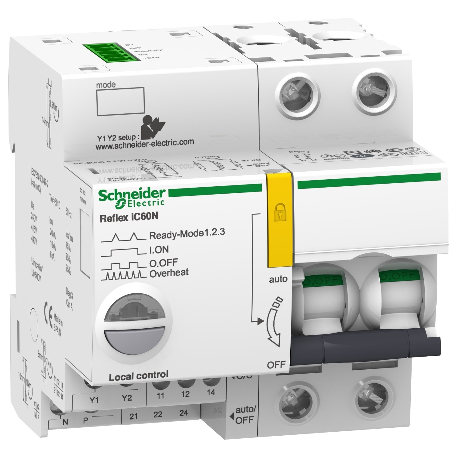 SCHNEIDER ELECTRIC SNRA9C62225 REFLEX IC60N 2P C 25A 10KA TI24