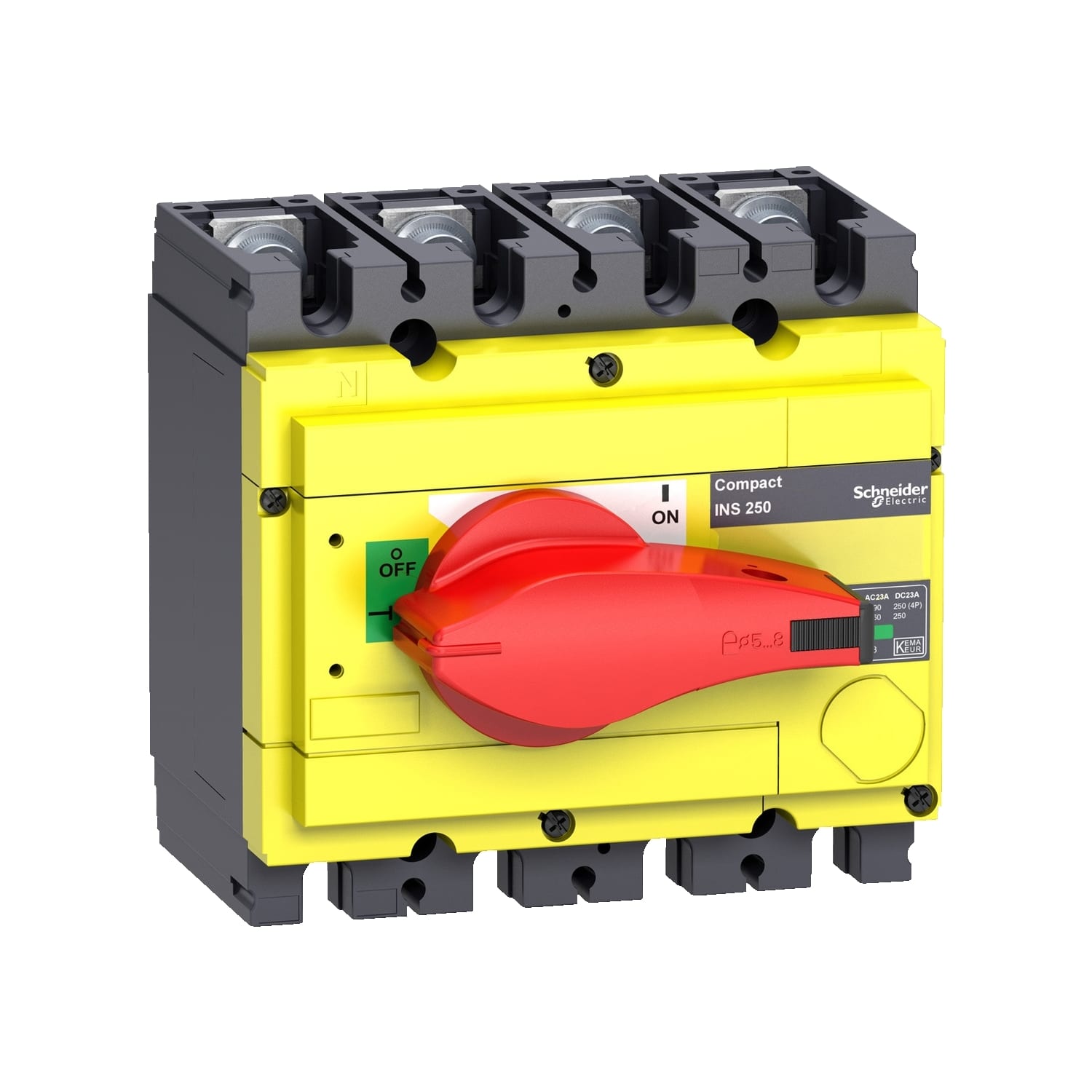 SCHNEIDER ELECTRIC SNR31125 INS250 160A FISSO ANT 4P MAN ROSSA