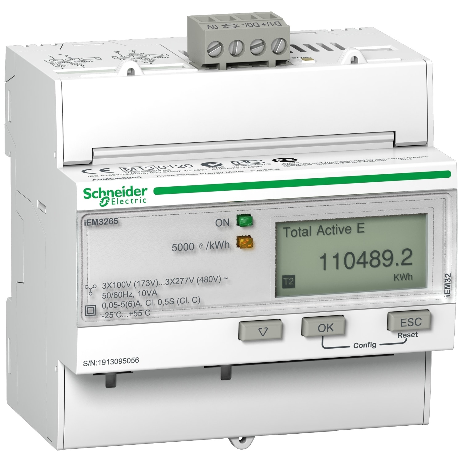 SCHNEIDER ELECTRIC SNRA9MEM3265 IEM3265 3P+N INS.TA, BACNET, MID