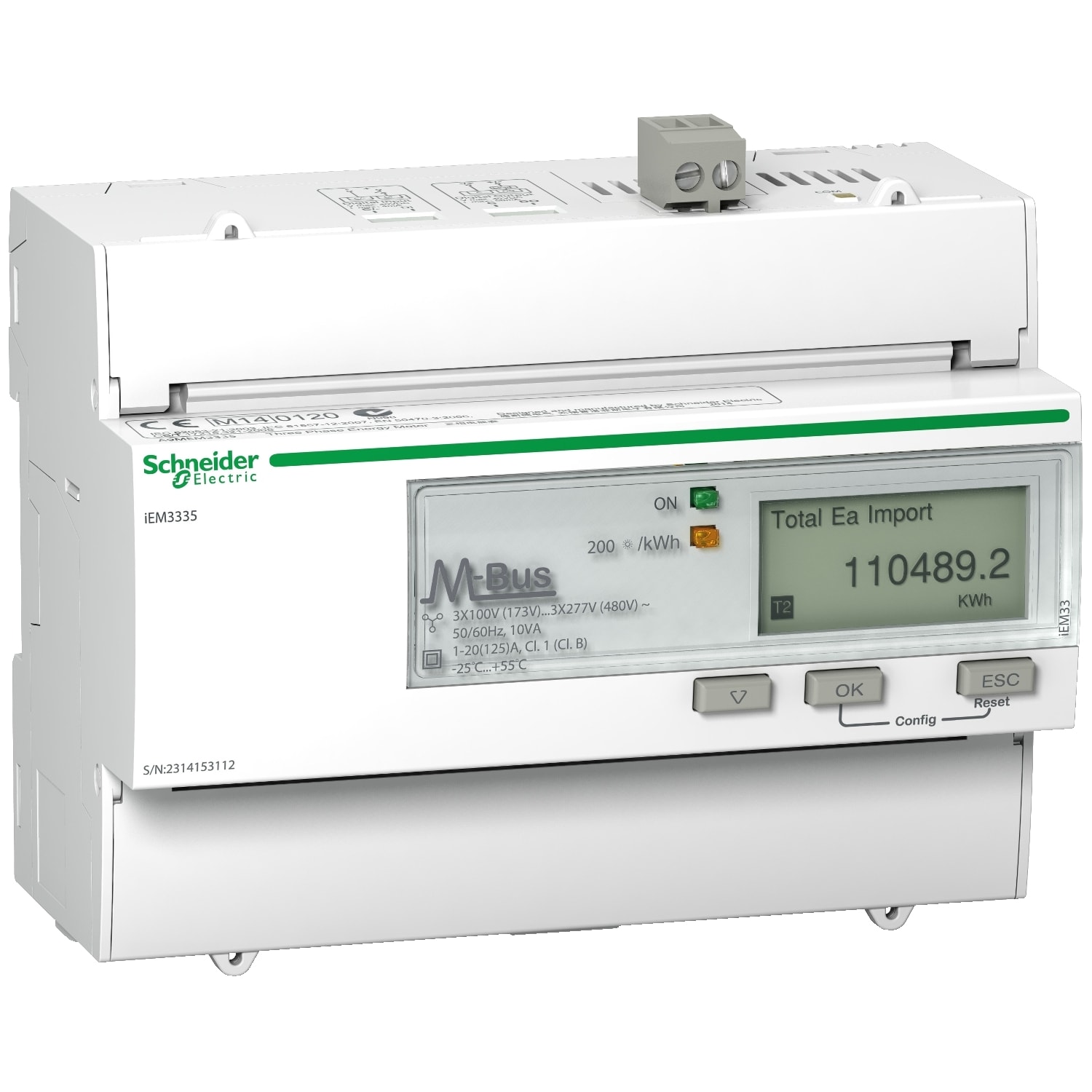 SCHNEIDER ELECTRIC SNRA9MEM3335 IEM3335 3P+N INS.DIR.125A,M-BUS,MID