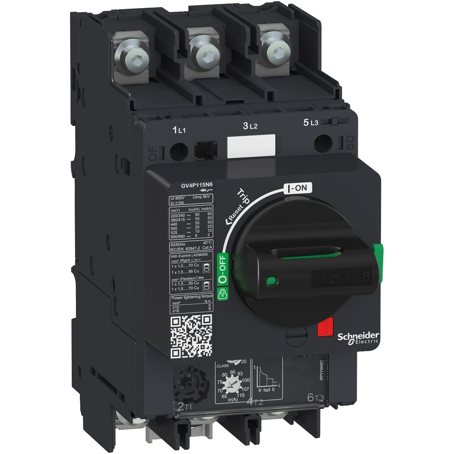 SCHNEIDER ELECTRIC - SNRGV4P115B6 INT.SALVAM. MAGNETOTER. 115A 25KA CAPIC.