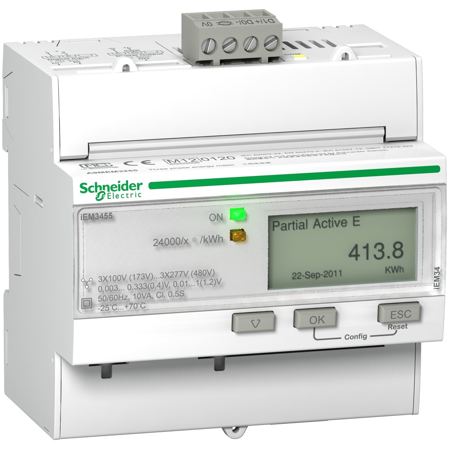 SCHNEIDER ELECTRIC SNRA9MEM3455 IEM3455 3P+N,INS.CON LVCTAPRIBILI,MODBUS