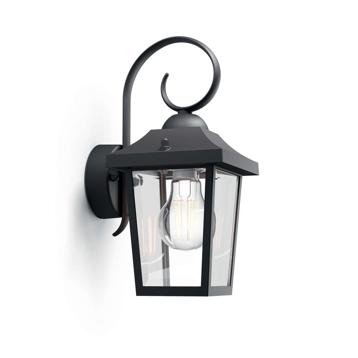 SIGNIFY ITALY SPA PCL1723630PN BUZZARD LAMPADA A MURO NERO IN ALLUMINIO