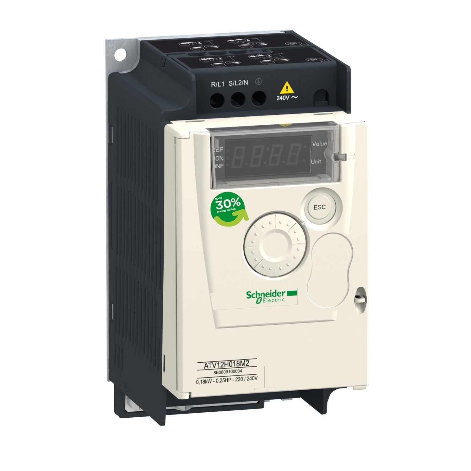 SCHNEIDER ELECTRIC - SNRATV12H037M2 ATV12 0.37KW 240V MONO