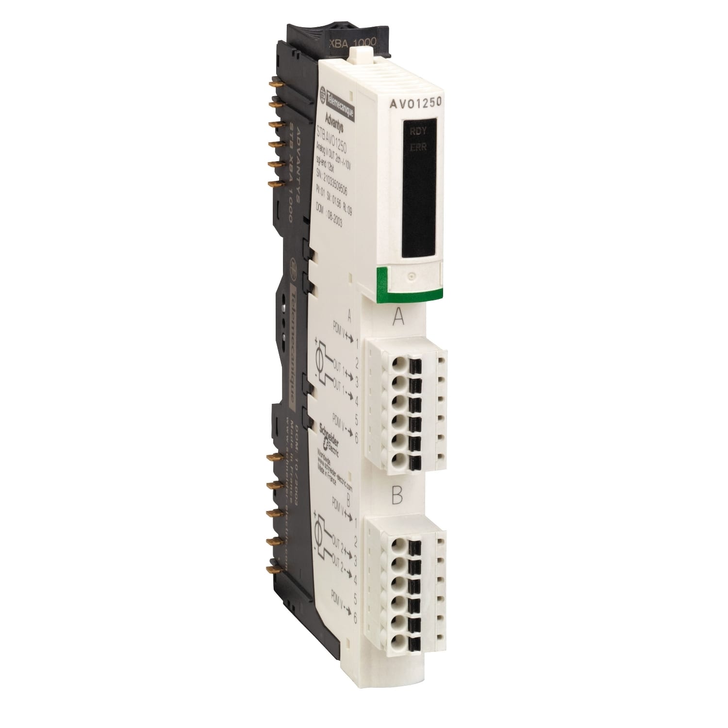 SCHNEIDER ELECTRIC SNRSTBAVO1250K KIT MODULO+CONN+BASE -/+10V OUT 2CH