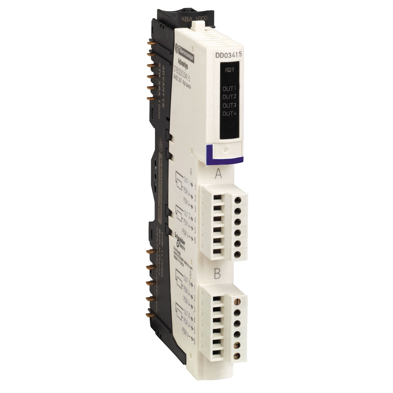 SCHNEIDER ELECTRIC - SNRSTBDDO3415K KIT MOD+CONN+BASE 24VDC OUT 4PT 2,5A