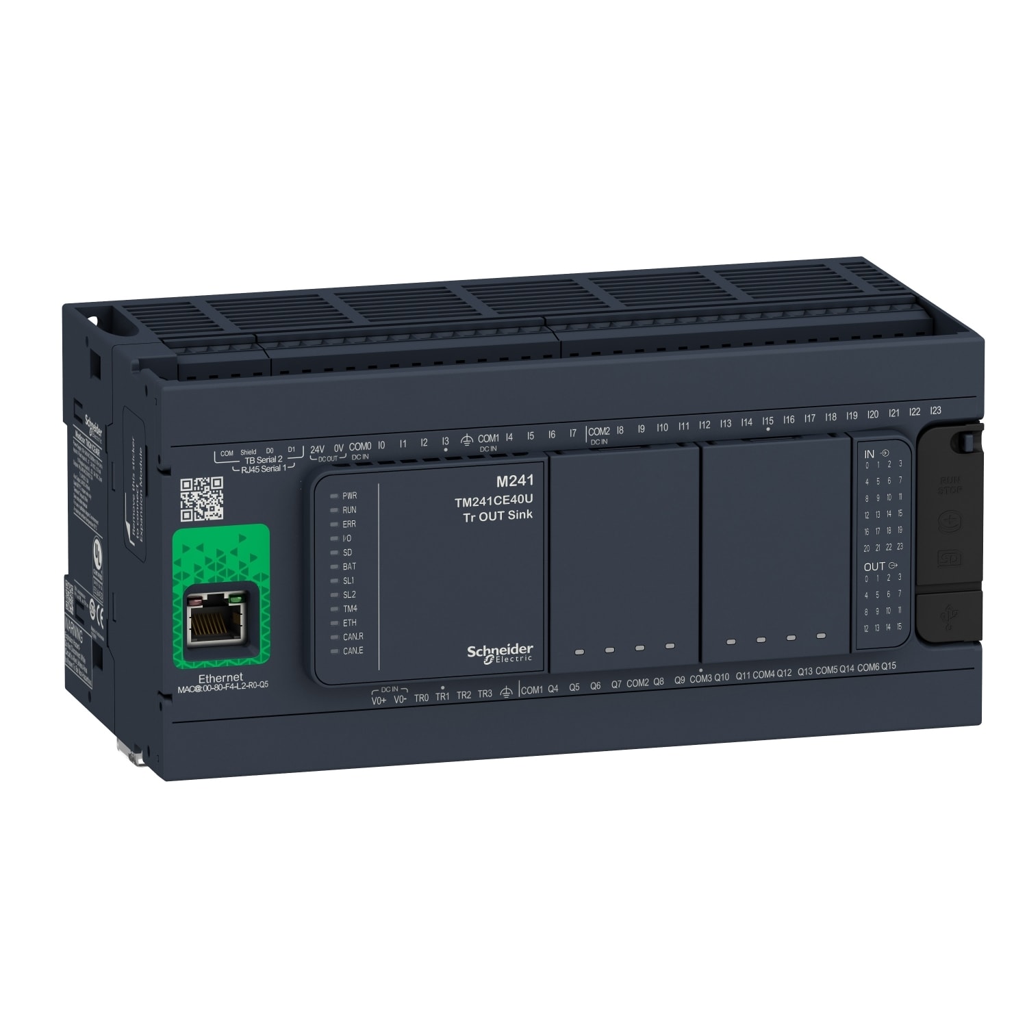 SCHNEIDER ELECTRIC - SNRTM241CE40R CONTROLLORE M241 40 I/O RELE ETH