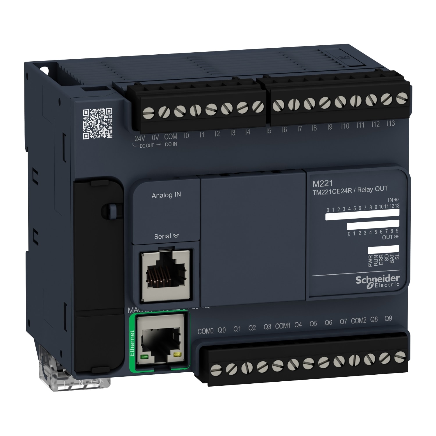 SCHNEIDER ELECTRIC SNRTM221CE24R CONTROLLORE M221 24 I/O RELE ETH