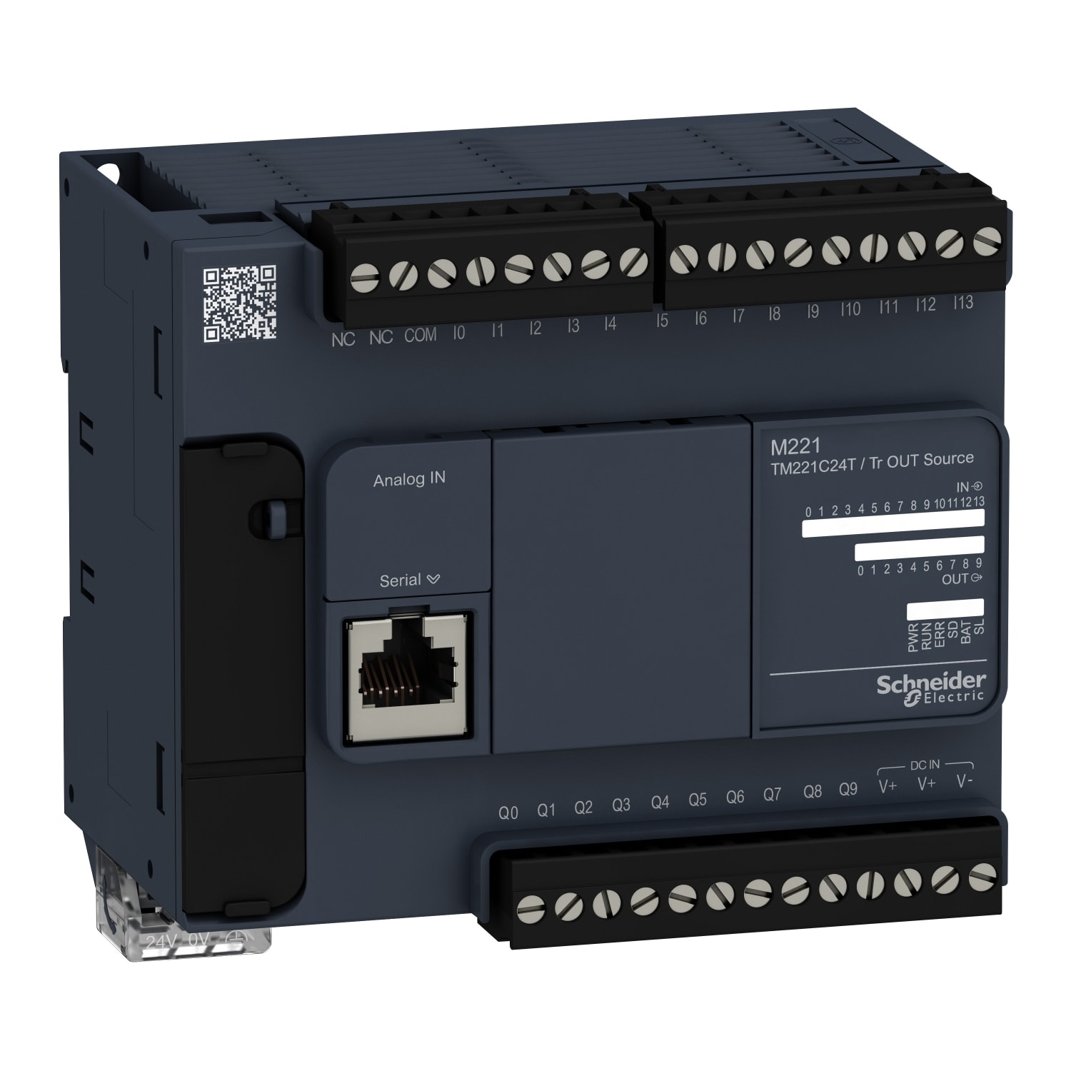 SCHNEIDER ELECTRIC SNRTM221C24T CONTROLLORE M221 24 I/O TR PNP