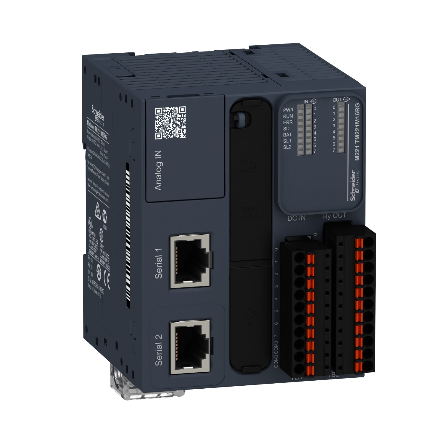 SCHNEIDER ELECTRIC SNRTM221M16RG CONTROLLORE M221 16 I/O RELE MOLLA