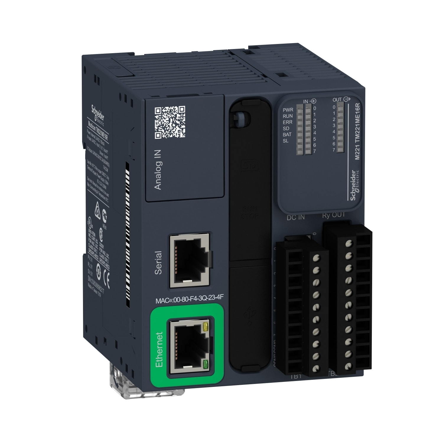 SCHNEIDER ELECTRIC SNRTM221ME16R CONTROLLORE M221 16 I/O RELE ETH