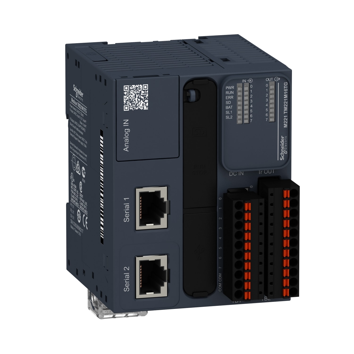 SCHNEIDER ELECTRIC SNRTM221M16TG CONTROLLORE M221 16 I/O TR PNP MOLLA
