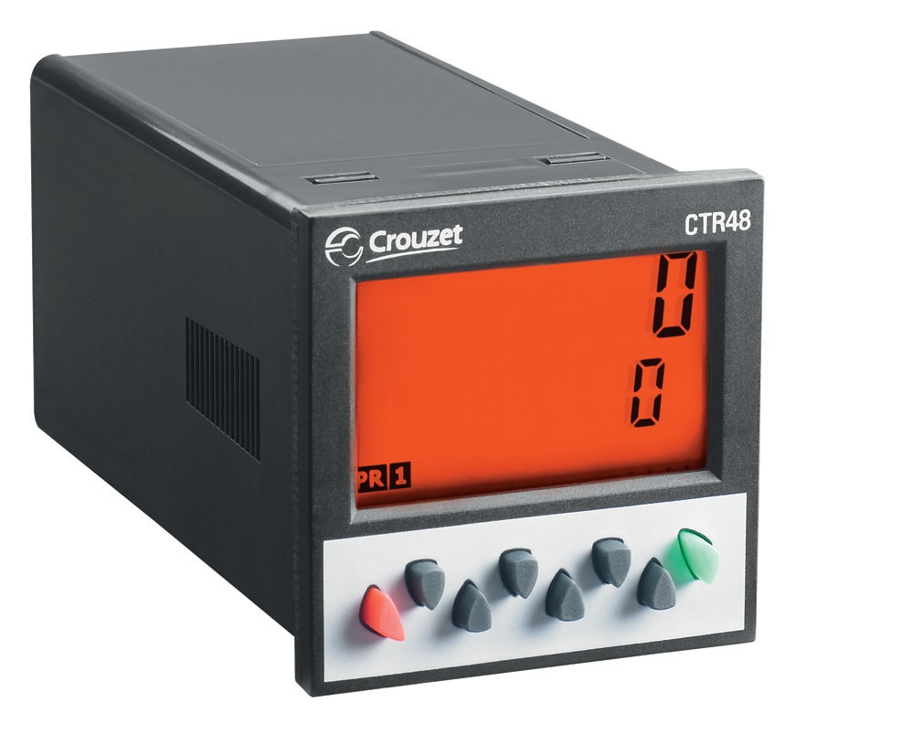 CROUZET CRO87621122 MULTIFUNCTION COUNTER CTR48, BLCD, PNP/N
