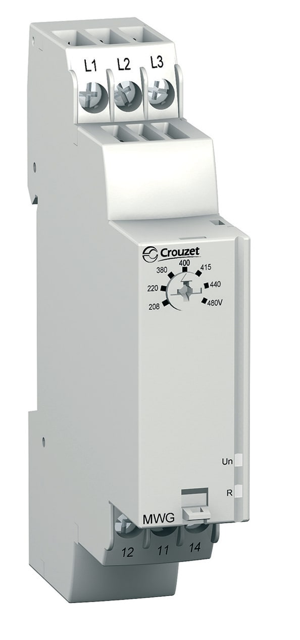 CROUZET CRO84873022 PHASE MONITORING RELAY MWG, 208-480 VAC,