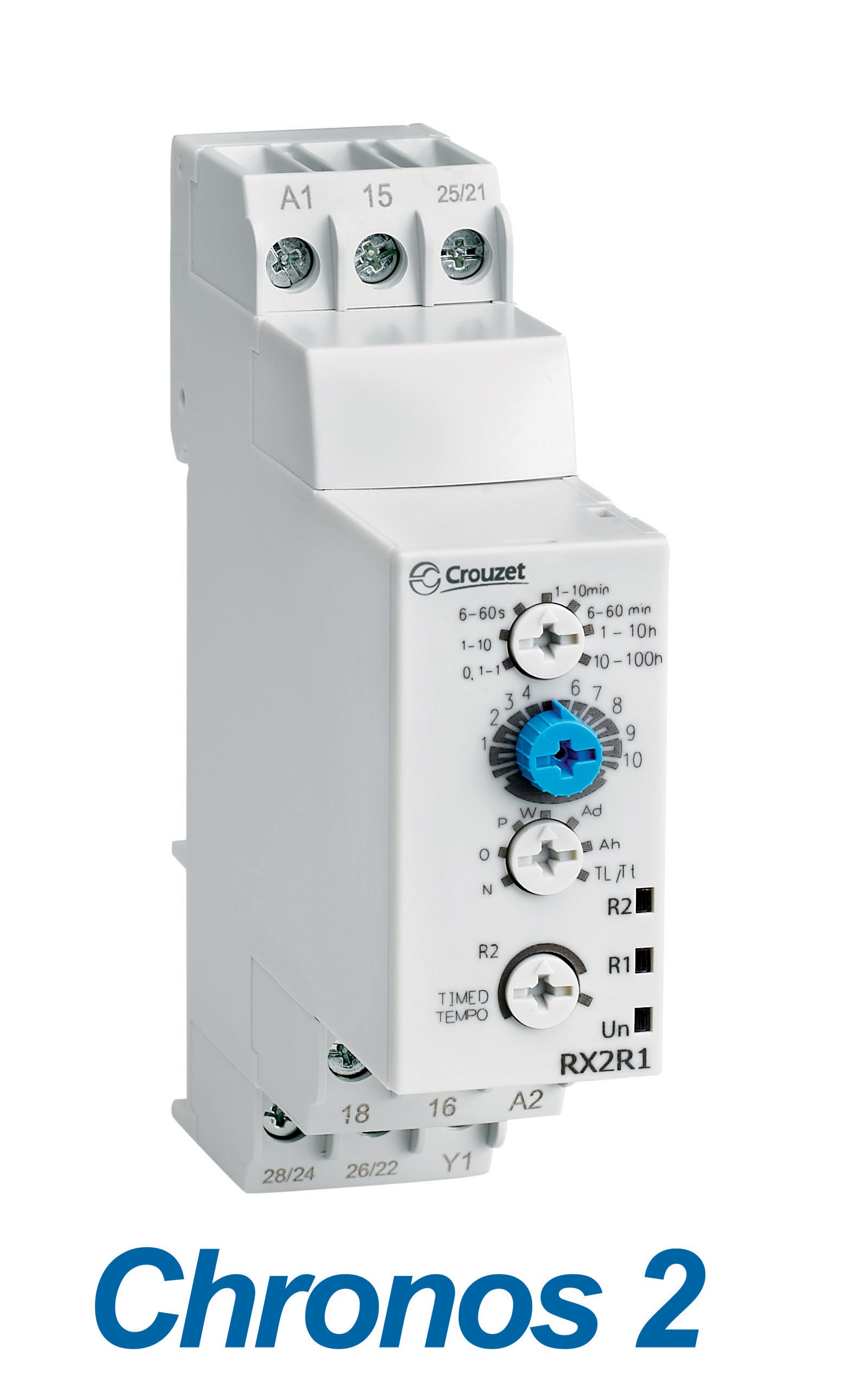 CROUZET CRO88866385 CHRONOS 2 TIMER RX2R1, 24 VDC / 24-240 V