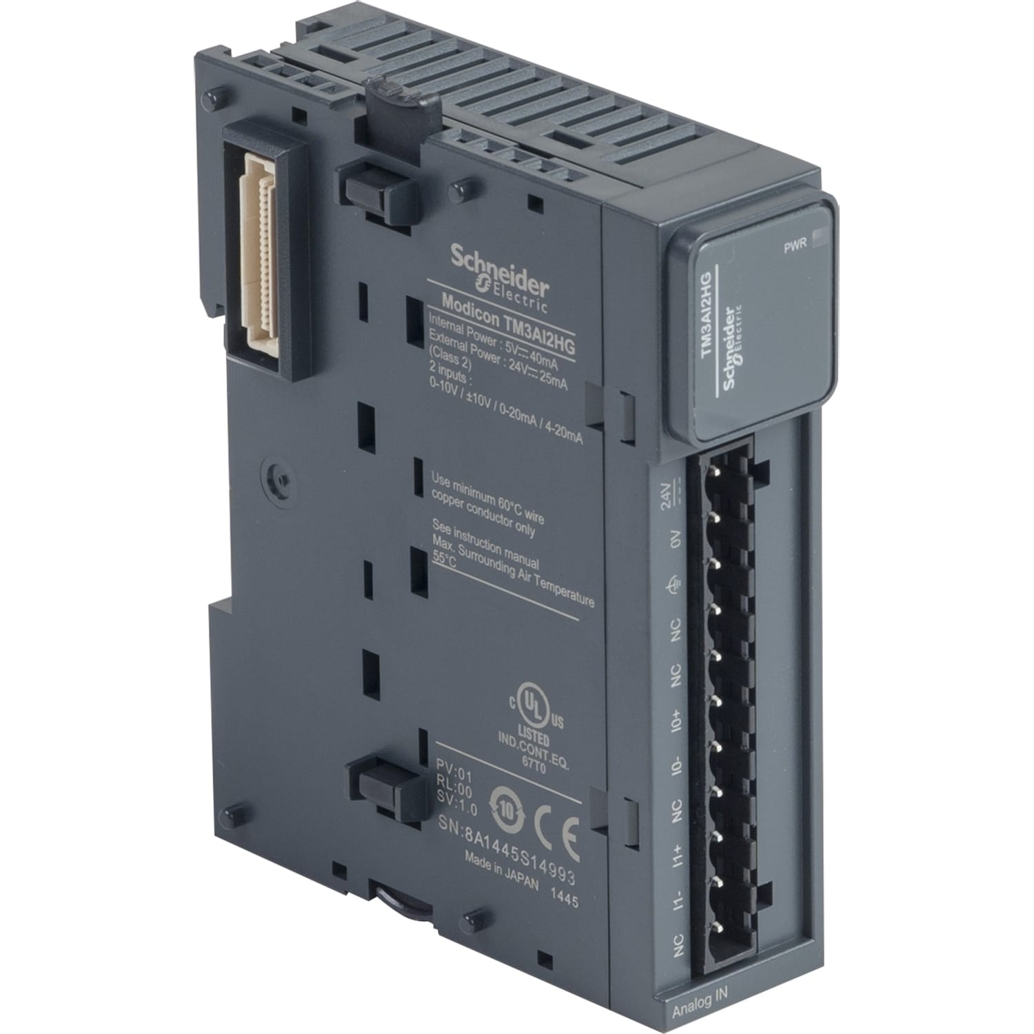 SCHNEIDER ELECTRIC SNRTM3AI2HG MODULO TM3 2 INPUT ANALOGICI HR MOLLA