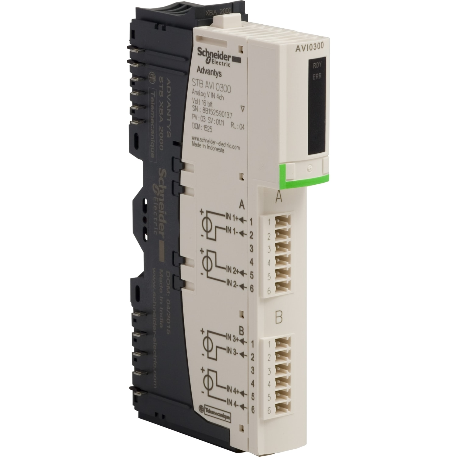 SCHNEIDER ELECTRIC SNRSTBAVI0300K KIT MODULO+CONN+BASE IN 4CH