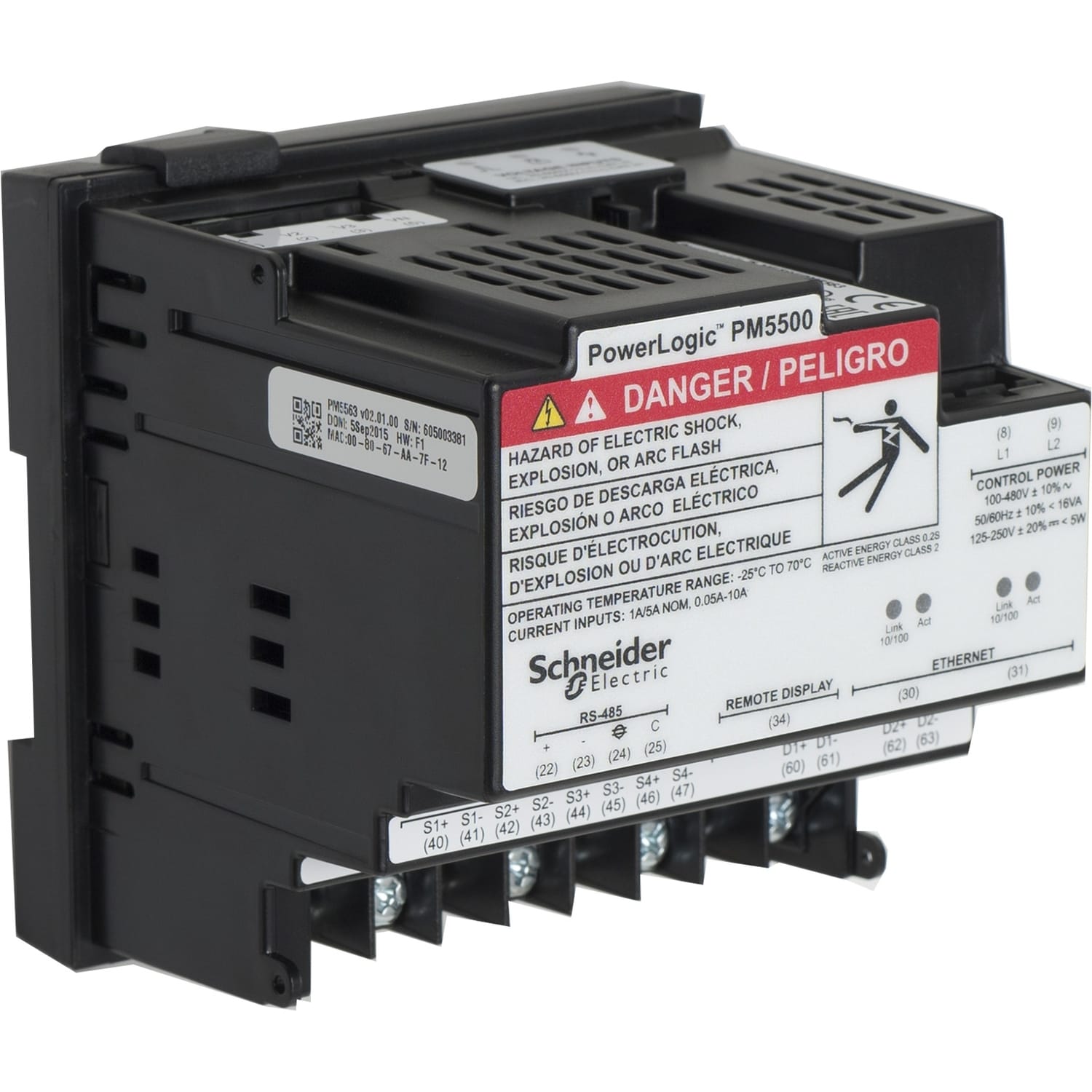 SCHNEIDER ELECTRIC SNRMETSEPM5563 POWER METER PM5560 SENZA DISPLAY