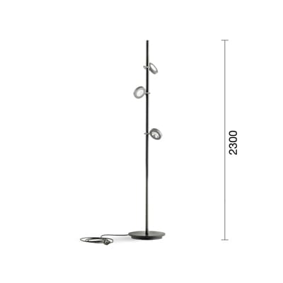 PLATEK LIGHT SRL PLK8951230.01 PIANTANA FROG 2300MM - COLORE NERO