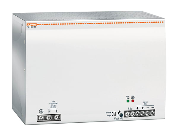 LOVATO LOVPSL148048 ALIMENTAT. 115-230VAC 1PH OUT 48VDC 480W