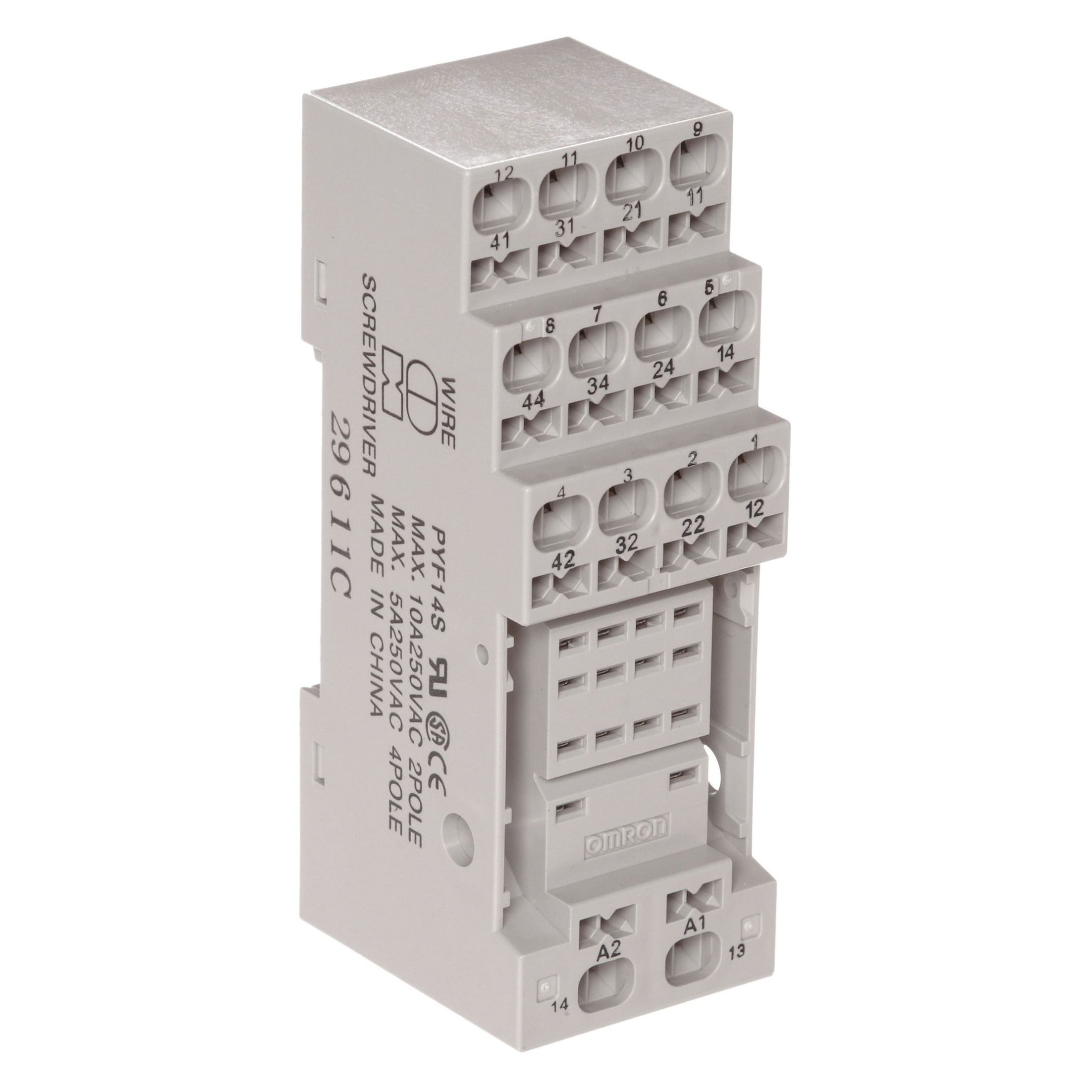 OMRON OMRPYF14SBYOMZ-1133 ZOCCOLO PYF, GUIDA DIN, TERMINALI A MOLL