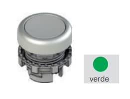 PIZZATO ELETTRICA PZZE2 3PL2R429L239 PULSANTE LUMINOSO RASATO VERDE CON MARCA