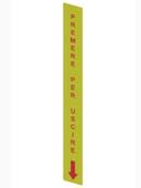 PIZZATO ELETTRICA S. - PZZVF AP-A1AGR01 ADESIVO GIALLO IN PC RETTANGOLARE 300X3