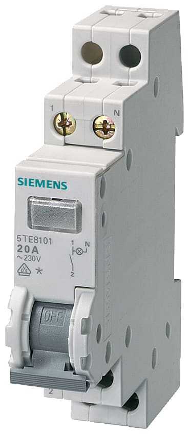 SIEMENS SIE5TE8102 INT.COM.+LAMPADA 20A 400VCA 2NA, NO ACC.