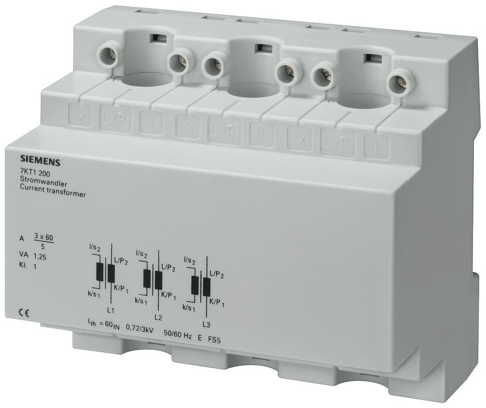 SIEMENS - SIE7KT1201 TRASFORM. DI CORRENTE 3X100/5A 6UM