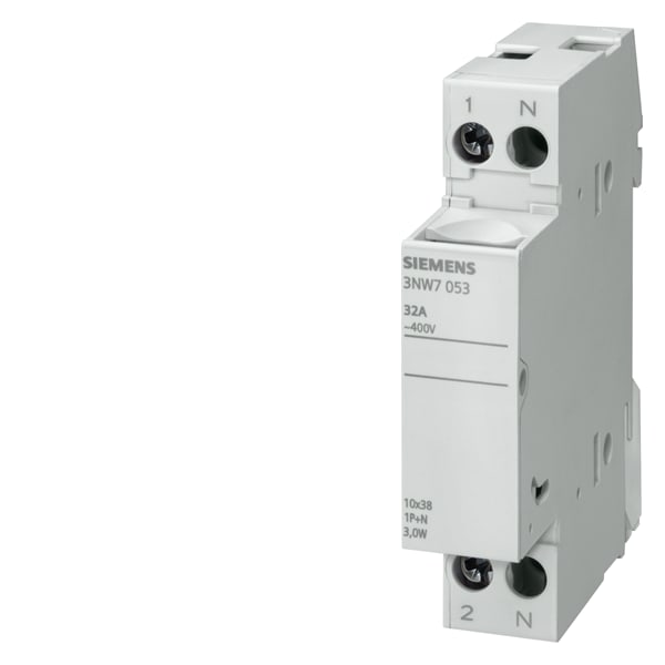 SIEMENS SIE3NW7053 BASE SEZ.X FUS. CIL.10X38 1P+N 32A 1UM