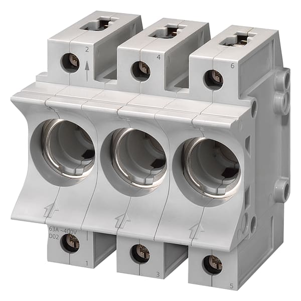 SIEMENS SIE5SG5701 BASE NEOZED D02 3P 63A CON PROT.CONT.