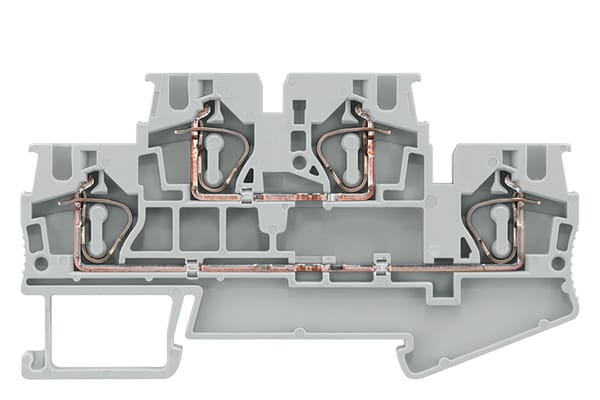 SIEMENS SIE8WH20200AG00 MORSETTO A MOLLA A 2 LIV. 4MMQ, GRIGIO