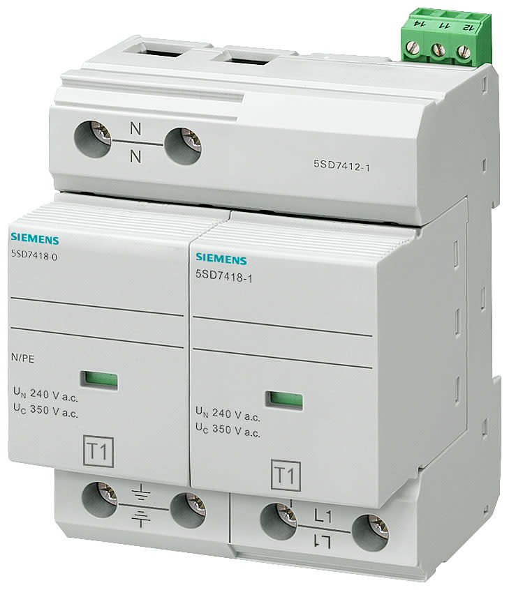 SIEMENS - SIE5SD74121 SCARICATORE T1 2P TT E TN-S 100KA CS 4UM