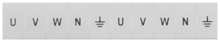 SIEMENS - SIE8WH81203AA25 TARGHETTA FRONT. 6,2MM LONG. U,V,W,N