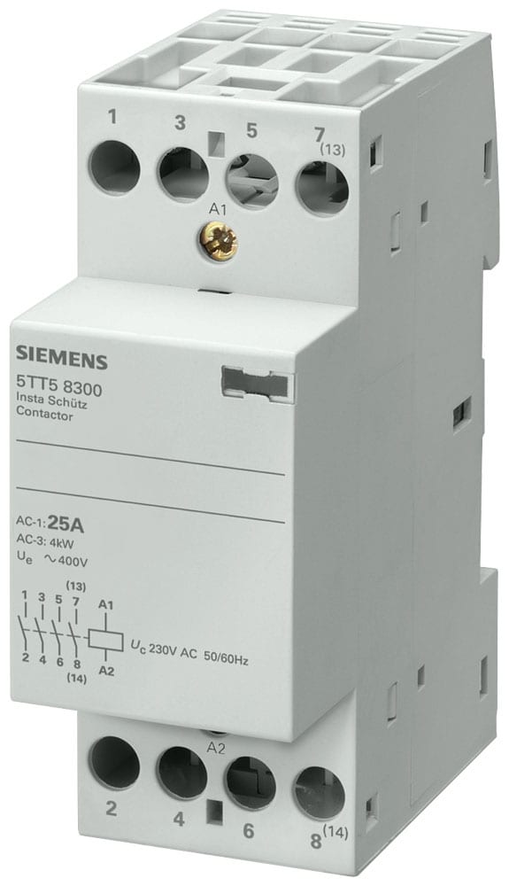 SIEMENS SIE5TT58200 CONTATTORE 25A 230VCA 4NA 2UM CAR. CAP.