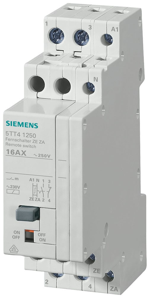SIEMENS - SIE5TT41250 RELE PP CENTRAL.ON/OFF1NA+1NC 230VCA16A